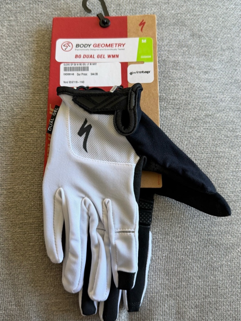 Specialized Women's BG Dual Gel Gloves - White & Black
